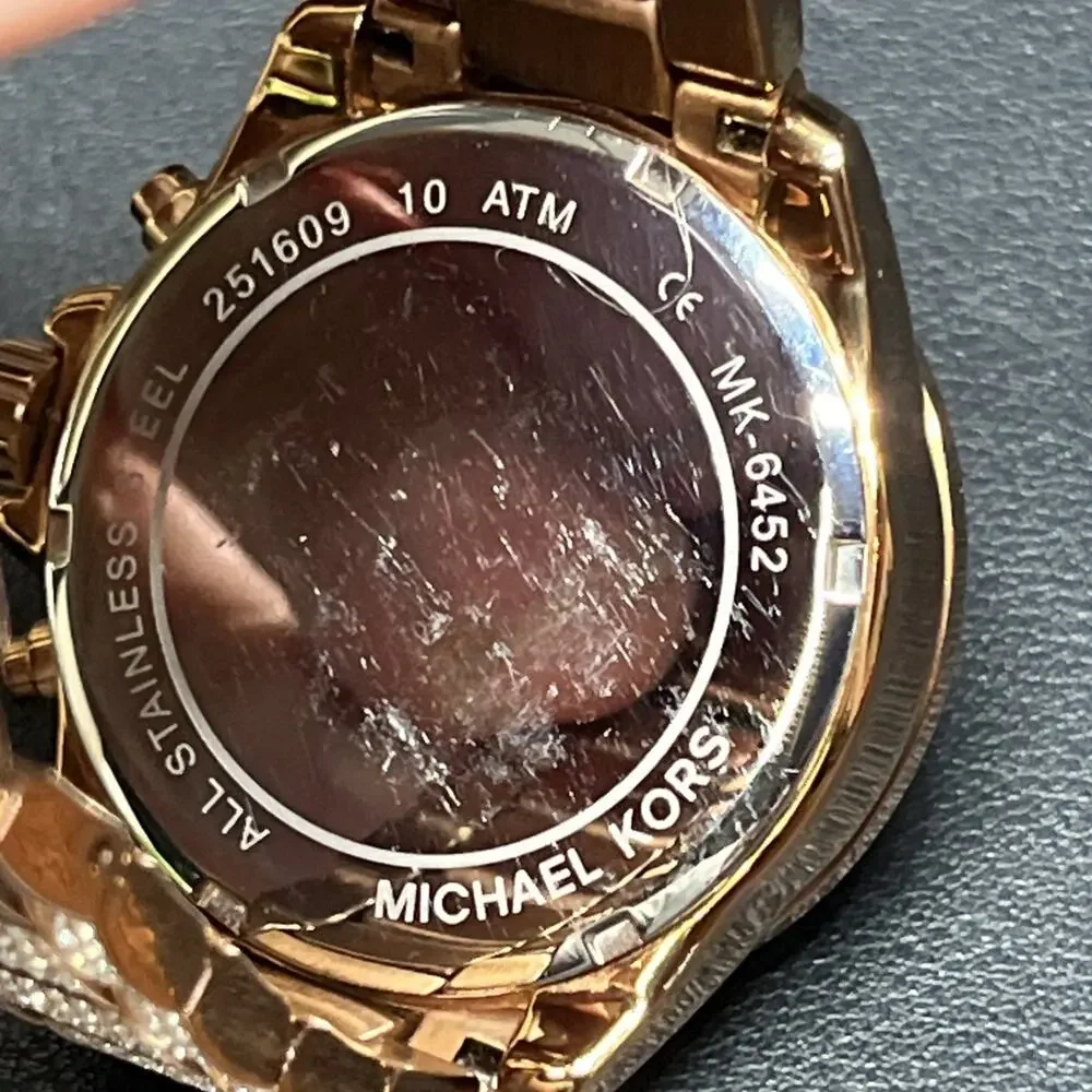Michael Kors MK6452 Wren Rose Gold Pave Glitz StainlessSteel Women's Wrist Watch